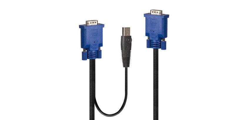 Lindy 32186 cable para video, teclado y ratón (kvm) Negro, Azul 2 m