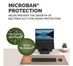 Fellowes Computer Desk Mat with Non-Slip Base Breyta Desk Mat with Antibacterial Protection Sand