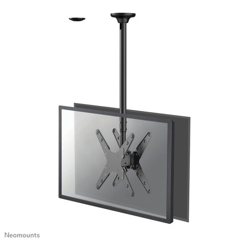 Neomounts FPMA-C340DBLACK Soporte de techo para doble monitor/TV 32-75" - alt. 106-156 cm