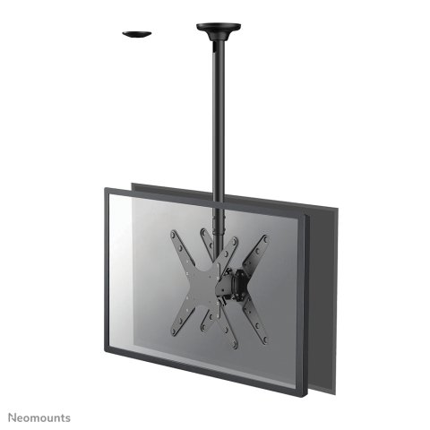 Neomounts FPMA-C340DBLACK Soporte de techo para doble monitor/TV 32-75" - alt. 106-156 cm