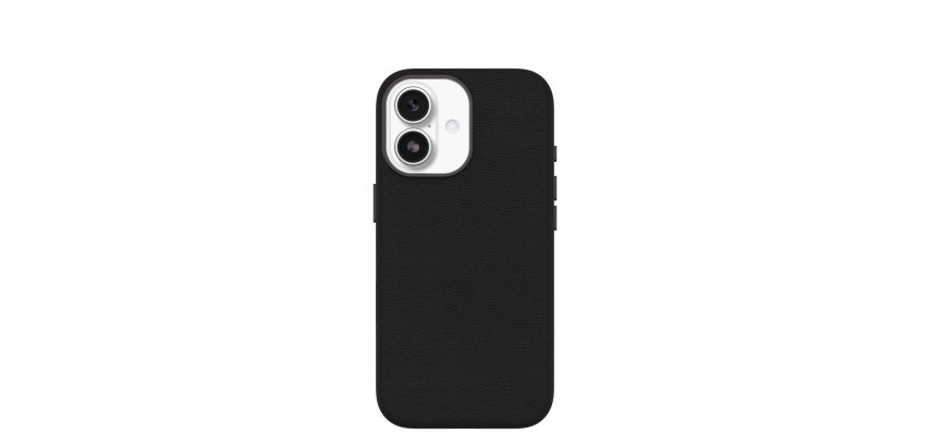 OtterBox Symmetry Cactus Leather Series for Apple iPhone 17, Black Ash