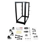 StarTech.com Server Rack a 4 Montanti 25U Open Frame, Armadio Rack di Rete 19" con Ruote, piedini di livellamento/montaggio a pavimento, Quadro Rack Scorrevole/profondità regolabile per apparecchiature AV/Dati/IT