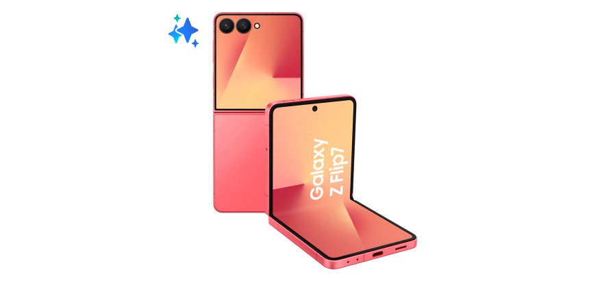 Samsung Galaxy Z Flip7 Smartphone AI, RAM 12GB, 256GB, Display 4,1" Super AMOLED/6,9" Dynamic AMOLED 2X, Fotocamera 50MP, Coralred