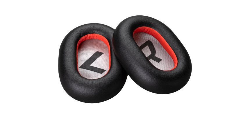 HP Poly Oreillette en similicuir noire Poly Voyager 8200 (2 pièces)