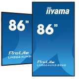 iiyama LH8664UHS-B2AG Écran d'affichage dynamique Écran plat de signalisation numérique 2,18 m (86") Wifi 500 cd/m² 4K Ultra HD Noir Intégré dans le processeur Android 24/7