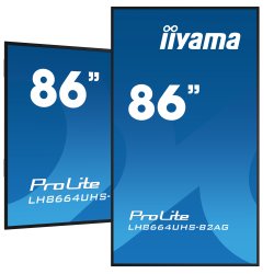 iiyama LH8664UHS-B2AG Écran d'affichage dynamique Écran plat de signalisation numérique 2,18 m (86") Wifi 500 cd/m² 4K Ultra HD Noir Intégré dans le processeur Android 24/7