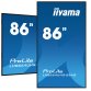iiyama LH8664UHS-B2AG Écran d'affichage dynamique Écran plat de signalisation numérique 2,18 m (86") Wifi 500 cd/m² 4K Ultra HD Noir Intégré dans le processeur Android 24/7