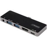 StarTech.com USB-C Digital AV-Multiport-Adapter - USB-C auf 4K 60Hz HDMI 2.0, USB-C Power Delivery 100W, 3-Port USB 3.0 Hub, Audio - USB-C Mini Dock - Portable USB Typ-C Travel Dock