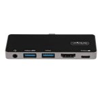 StarTech.com Adaptateur Multiport USB-C - USB-C vers 4K 60Hz HDMI 2.0 - Power Delivery Passthrough 100W - Hub USB 3.0 3 Ports - Audio - Mini Dock USB-C - Travel Dock USB Type-C