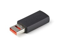 StarTech.com Adaptador Bloqueador USB de Datos – Adaptador USB Macho a Hembra de Carga Solamente – Sin Datos - Solo de Carga para Tablet o Teléfono Móvil – Adaptador Protector USB de Bloqueo de Datos
