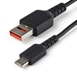 StarTech.com Câble chargeur sécurisé 1 m - Data Blocker - Câble USB-A vers USB-C - Protection No-Data Charge/Alim. pour SmartPhone/Tablette – Câble Blocage Transfert Données USB