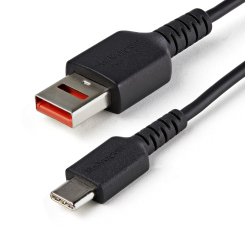 Cable de 1m Adaptador Bloqueador USB de Datos – Adaptador USB a USB-C de Carga Segura – USB Tipo C Solo de Carga para Tablet o Teléfono Móvil – Protector de Bloqueo de Datos