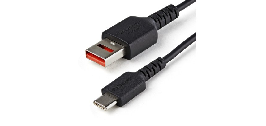 StarTech.com Câble chargeur sécurisé 1 m - Data Blocker - Câble USB-A vers USB-C - Protection No-Data Charge/Alim. pour SmartPhone/Tablette – Câble Blocage Transfert Données USB