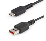 StarTech.com Cable de 1m Adaptador Bloqueador USB de Datos – Adaptador USB a Micro USB de Carga Segura – Micro USBC Solo de Carga para Tablet o Teléfono Móvil – Protector de Bloqueo de Datos