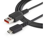 StarTech.com Cable de 1m Adaptador Bloqueador USB de Datos – Adaptador USB a Micro USB de Carga Segura – Micro USBC Solo de Carga para Tablet o Teléfono Móvil – Protector de Bloqueo de Datos