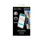 Celly ARMBSPORTBK custodia per cellulare 17,5 cm (6.9") Fascia da braccio Nero, Trasparente
