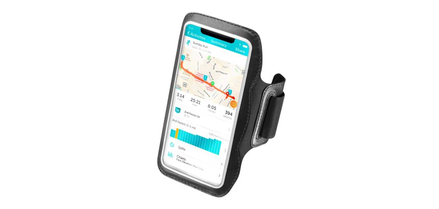 Celly ARMBSPORTBK custodia per cellulare 17,5 cm (6.9") Fascia da braccio Nero, Trasparente