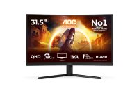 AOC G4 CQ32G4VE écran plat de PC 80 cm (31.5") 2560 x 1440 pixels Quad HD LCD Noir, Gris