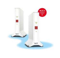 Mesh Set FRITZ! 4200 2-pack Edition International Bi-bande (2,4 GHz / 5 GHz) Wi-Fi 6 (802.11ax) Rouge, Blanc 2x2/4x4