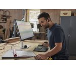 HP 960 - Tastatur-und-Tastenfeld-Set - kompakte Größe, 2-Zonen-Layout, separater Ziffernblock, kurzer Tastenhub, Multi-Device clavier Maison RF sans fil + Bluetooth Noir