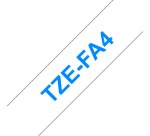 Brother TZE-FA4 labelprinter-tape Blauw op wit