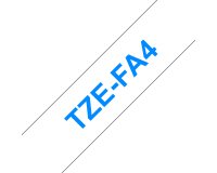 Brother TZe-FA4 Etiketten erstellendes Band Blau auf weiss