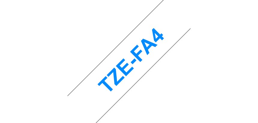 Brother TZE-FA4 labelprinter-tape Blauw op wit