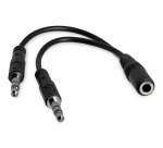 StarTech.com 3.5mm 4 Position to 2x 3 Position 3.5mm Headset Splitter Adapter - F/M