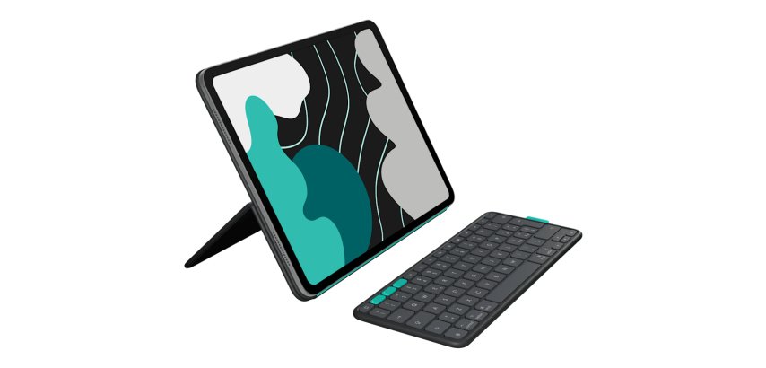 Accessoires Tablette Logitech Flip Folio, étui clavier pour iPad Pro 13 pouces (M4) et iPad Air 13 pouces (M2 et M3) (2024, 2025) - Graphite