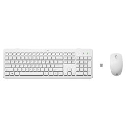 HP 230 Wireless Mouse and Keyboard Combo clavier Souris incluse RF sans fil AZERTY Belge Blanc