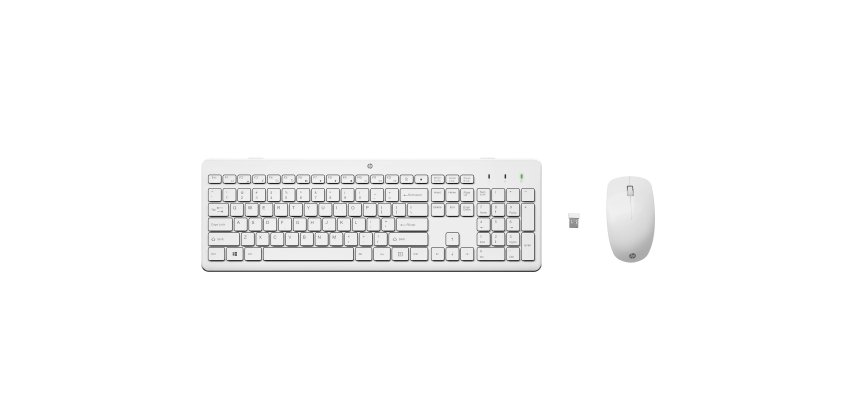 HP 230 Wireless Mouse and Keyboard Combo clavier Souris incluse RF sans fil AZERTY Belge Blanc