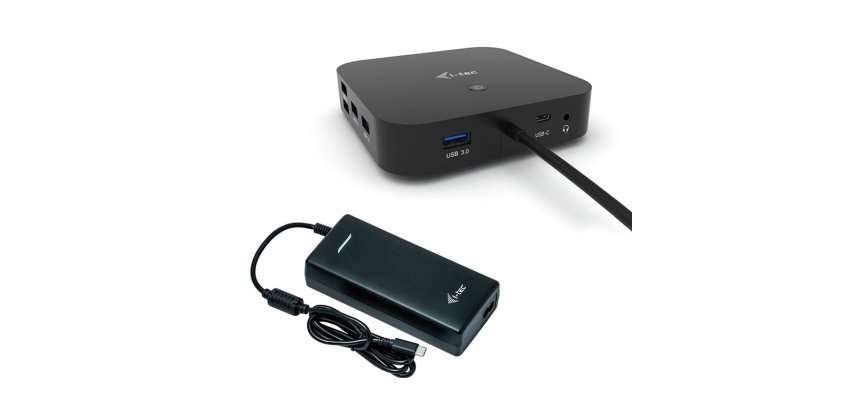 i-tec USB-C Dual Display Docking Station with Power Delivery 100 W + Universal Charger 100 W