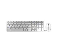 CHERRY DW 9100 SLIM clavier Souris incluse Universel RF sans fil + Bluetooth AZERTY Français Argent