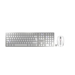 CHERRY DW 9100 SLIM clavier Souris incluse Universel RF sans fil + Bluetooth AZERTY Français Argent