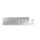 CHERRY DW 9100 SLIM clavier Souris incluse Universel RF sans fil + Bluetooth AZERTY Français Argent