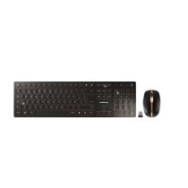 cherry dw 9100 slim teclado ratan incluido universal rf wireless  bluetooth qwerty espaaol negro