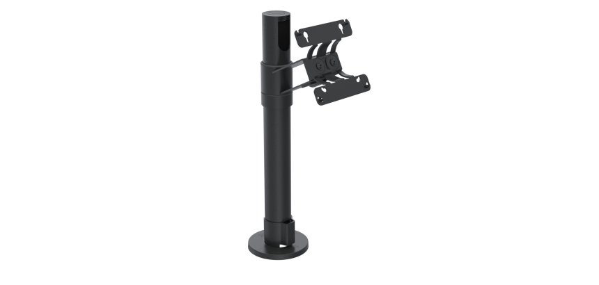 Ergonomic Solutions SpacePole POS SPV1301-02 accessoire de système de paiement en point de vente Monture POS Noir Métal 12 kg 75 x 75 mm 100 x 100 mm