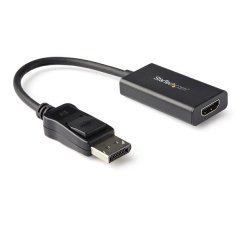 StarTech.com Adattatore DisplayPort a HDMI 4K 60Hz - Convertitore video attivo da DP 1.4 a HDMI 2.0 - Dongle/Cavo adattatore per Monitor/TV/Display HDMI - Connettore DP a scatto