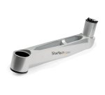 StarTech.com Desk Mount Quad Monitor Arm – Premium Articulating VESA 4 Monitor Mount 2x2 up to 30" (24.8lb/11.3kg) – Ergonomic Height Adjustable Pole Mount - Tilt/Swivel/Rotate - C-Clamp/Grommet - Silver - TAA