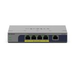 NETGEAR GS105P Non-géré Gigabit Ethernet (10/100/1000) Connexion Ethernet, supportant l'alimentation via ce port (PoE) Montage sur le bureau ou sur le mur Gris