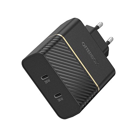 OtterBox EU Wall Charger 50W - 1X USB-C 30W + 1X USB-C 20W USB-PD, noir