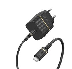 OtterBox EU Wall Charger 20W - 1X USB-C 20W USB-PD + USB C-C Cable 1m, noir