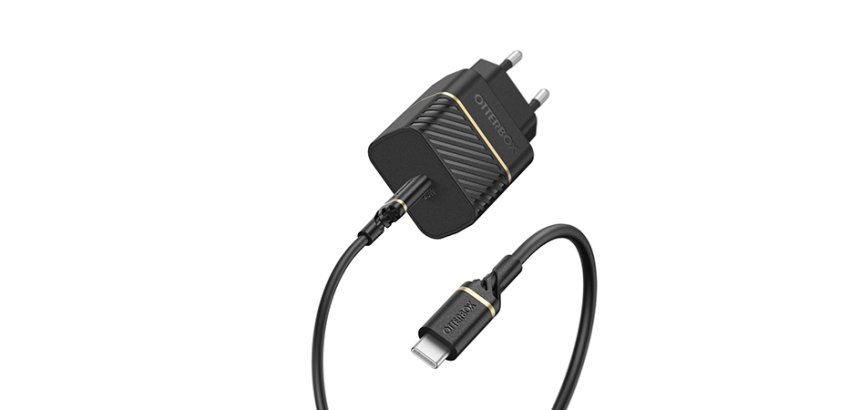 OtterBox EU Wall Charger 20W - 1X USB-C 20W USB-PD + USB C-C Cable 1m, noir