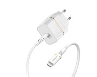 OtterBox EU Wall Charger 20W - 1X USB-C 20W USB-PD + USB C-Lightning Cable 1m, Cloud Dust White
