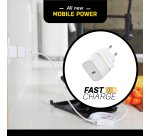OtterBox EU Wall Charger 30W GaN - 1X USB-C 30W USB-PD, Cloud Dust White
