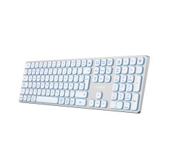 CoolBox TECLADO INALAMBRICO RETROILUMINADO MOONLIGHT KEY B431 USB-C+BT5.1+RF2.4G BLANCO DE ALUMINIO