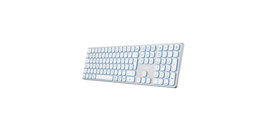 CoolBox TECLADO INALAMBRICO RETROILUMINADO MOONLIGHT KEY B431 USB-C+BT5.1+RF2.4G BLANCO DE ALUMINIO