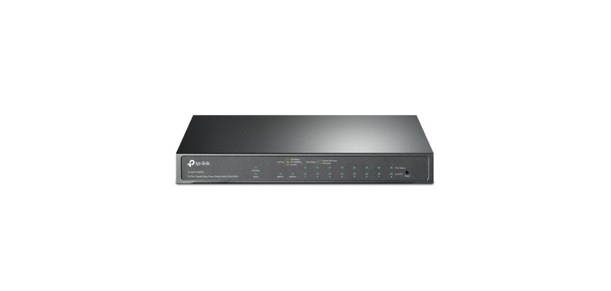 TP-Link TL-SG1210MPE commutateur réseau Géré L2 Gigabit Ethernet (10/100/1000) Connexion Ethernet, supportant l'alimentation via ce port (PoE) Noir