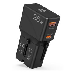 Celly MULTIPLUGSL25W Caricabatterie per dispositivi mobili Cuffie, Smartphone, Tablet Nero AC Ricarica rapida Interno