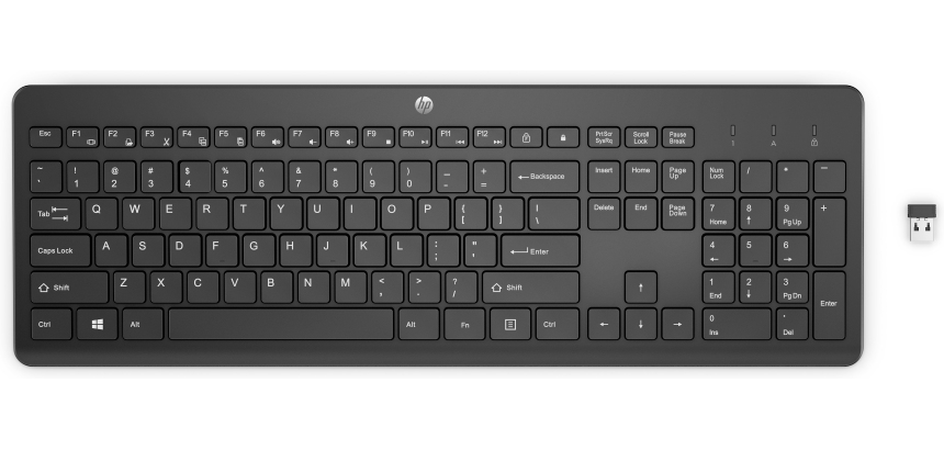 HP 230 BLK WL KBD clavier Universel RF sans fil Noir